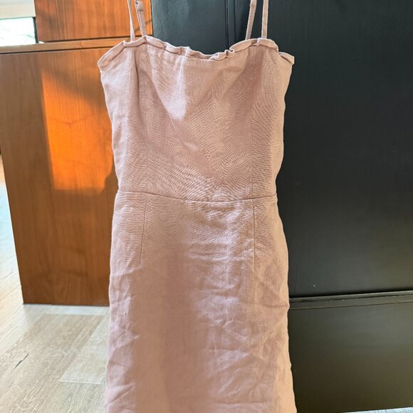 Reformation Dresses & Skirts - Reformation Linen Ava Mini Dress - Dusty Rose Pink